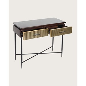 Moon - console finition laiton vieilli 90 cm