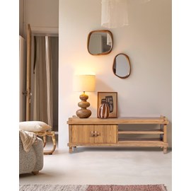 Nara - meuble tv en bois de teck 150 cm