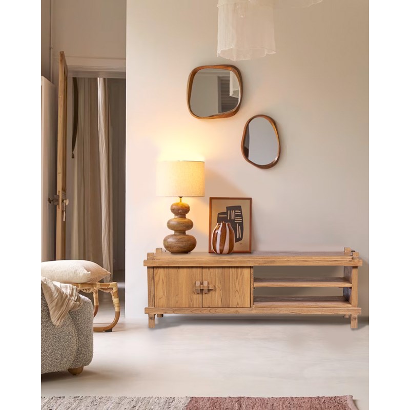 Nara - meuble tv en bois de teck 150 cm