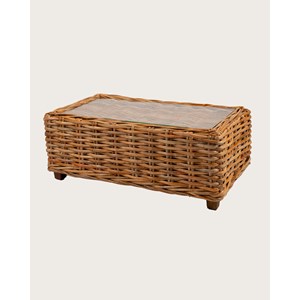 Weaverly - table basse en rotin tressé