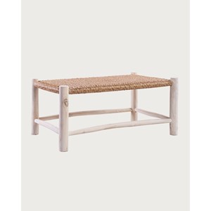 Jaya - table basse branche de teck et corde