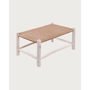 Jaya - table basse branche de teck et corde
