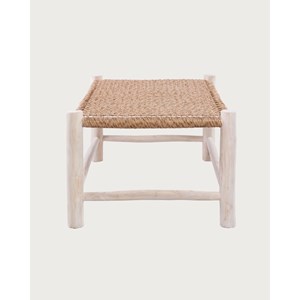Jaya - table basse branche de teck et corde