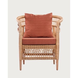 Lusso - fauteuil de jardin en rotin, coussin amovible