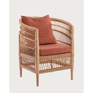 Lusso - fauteuil de jardin en rotin, coussin amovible