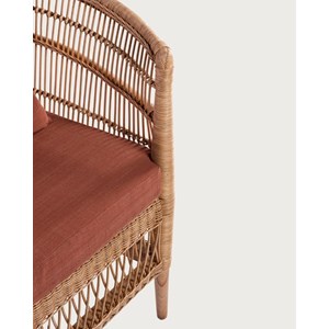 Lusso - fauteuil de jardin en rotin, coussin amovible