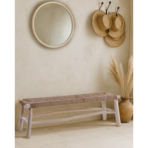 Matra - banc en branches de teck et de jacinthe d'eau