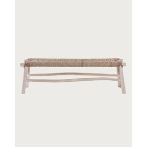 Matra - banc en branches de teck et de jacinthe d'eau