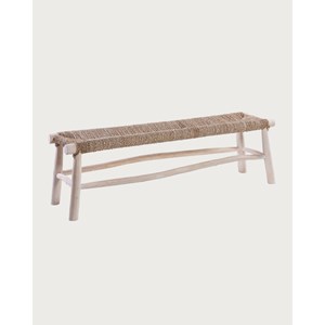 Matra - banc en branches de teck et de jacinthe d'eau