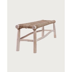Matra - banc en branches de teck et de jacinthe d'eau