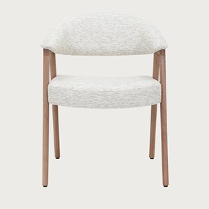 Soria - lot de 2 chaises salle à manger en tissu beige piétement finition bois