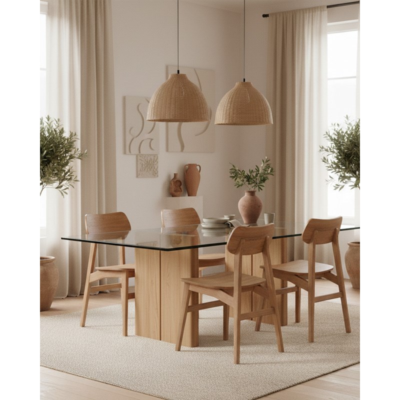 Yuna - lot de 2 chaises en bois massif de mindi