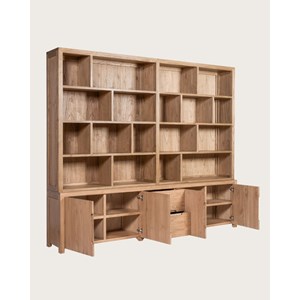 Orlya -  grande bibliothèque en bois massif de mindi