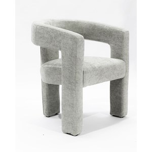 Lagon - fauteuil de salon gris en tissu design