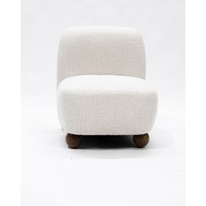 Oslo - fauteuil design en tissu beige