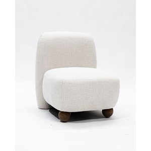 Oslo - fauteuil design en tissu beige
