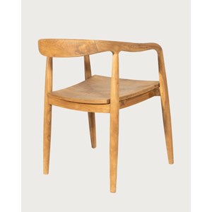 Charlie - lot de 2 chaises scandinaves en teck massif