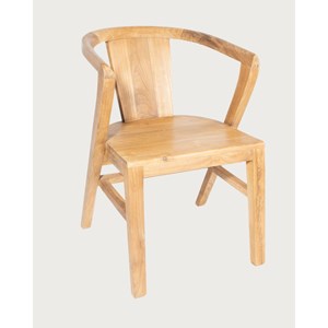 Orbe - lot de 2 chaises repas en bois massif de teck