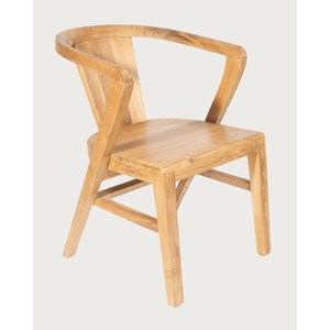 Orbe - lot de 2 chaises repas en bois massif de teck