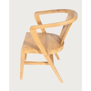 Orbe - lot de 2 chaises repas en bois massif de teck