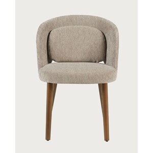 Neris beige - lot de 2 chaises salle à manger en tissu beige
