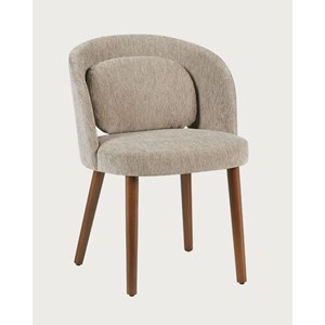 Neris beige - lot de 2 chaises salle à manger en tissu beige