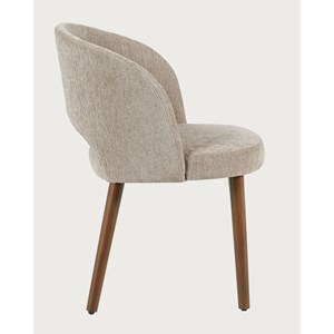 Neris beige - lot de 2 chaises salle à manger en tissu beige