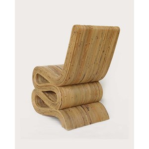 Diu - fauteuil design en rotin tressé