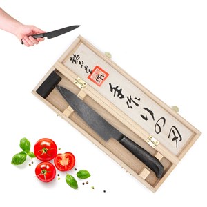 Couteau japonais de cuisine pretty lame damassée manche en bois