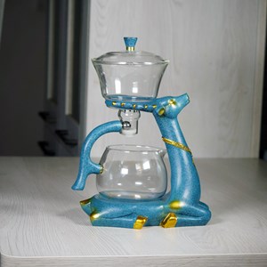 Théière gaiwan en verre cerf