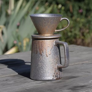 Cafetière filtre manuelle faite main ardoise