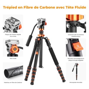 K&f trepied carbone + poignée