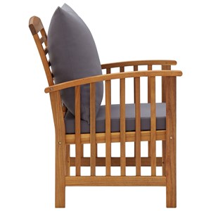 Maison exclusive - salon de jardin 5 pcs avec coussins bois d'acacia solide