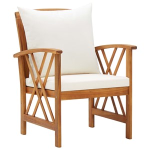 Maison exclusive - salon de jardin 5 pcs avec coussins bois d'acacia solide