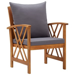 Maison exclusive - salon de jardin 4 pcs avec coussins bois d'acacia solide