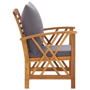 Maison exclusive - salon de jardin 5 pcs avec coussins bois d'acacia solide