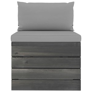 Maison exclusive - salon palette de jardin 2 pcs avec coussins bois de pin massi