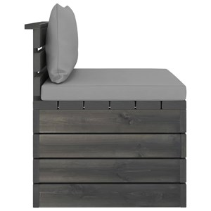 Maison exclusive - salon palette de jardin 2 pcs avec coussins bois de pin massi