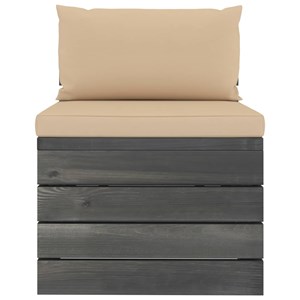 Maison exclusive - salon palette de jardin 2 pcs avec coussins bois de pin massi