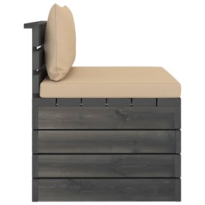 Maison exclusive - salon palette de jardin 2 pcs avec coussins bois de pin massi