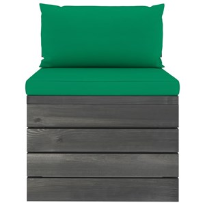 Maison exclusive - salon palette de jardin 2 pcs avec coussins bois de pin massi