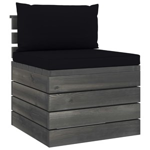 Maison exclusive - salon palette de jardin 2 pcs avec coussins bois de pin massi