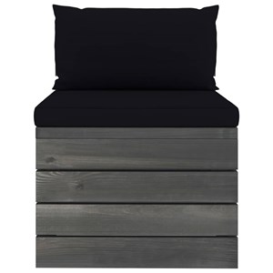 Maison exclusive - salon palette de jardin 2 pcs avec coussins bois de pin massi