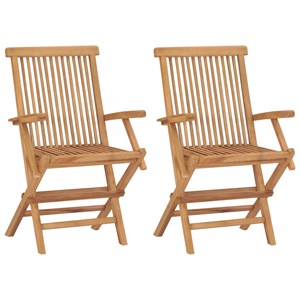 Maison exclusive - chaises de jardin lot de 2 avec coussins bleu clair teck mass
