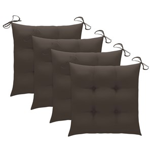 Maison exclusive - chaises de jardin avec coussins taupe lot de 3 bois teck mass