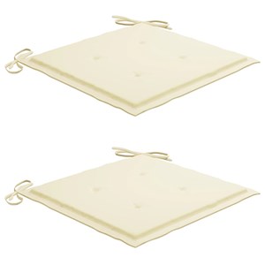 Maison exclusive - chaises de jardin lot de 2 et coussins crème bois teck massif