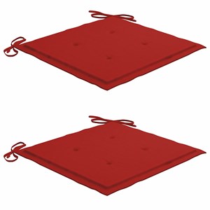Maison exclusive - chaises de jardin lot de 2 et coussins rouge bois teck massif