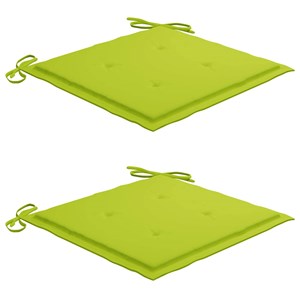 Maison exclusive - chaises de jardin lot de 2 avec coussins vert vif teck massif