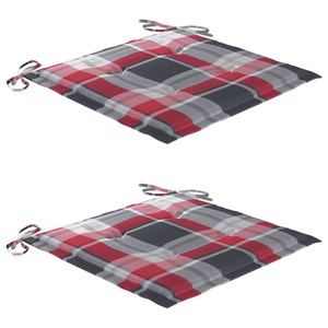 Maison exclusive - chaises de jardin lot de 2 avec coussins à carreaux rouges te
