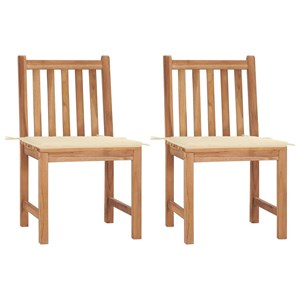 Maison exclusive - chaises de jardin lot de 2 avec coussins bois de teck massif